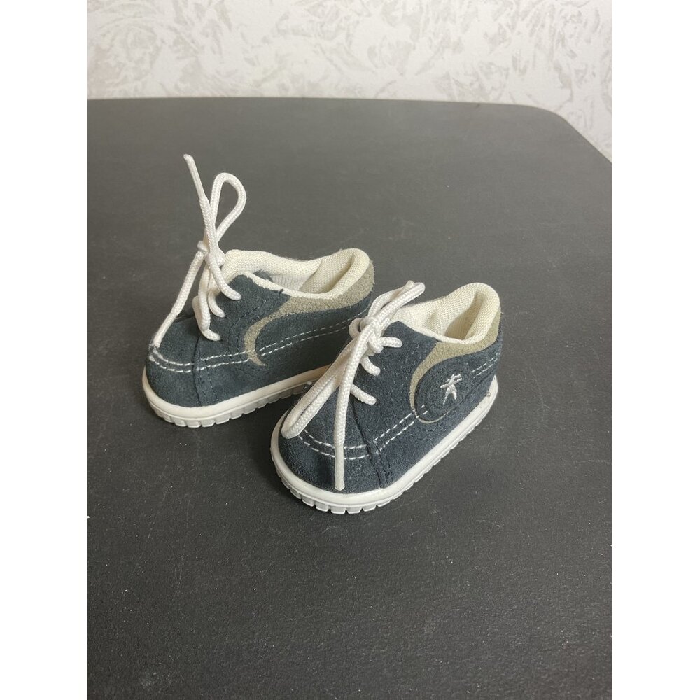 American Girl Baby Blue Suede & White Lace-Up Shoes